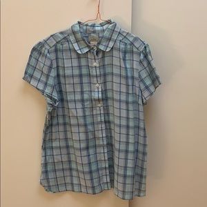 short sleeve L.L Bean lightweight blouse L-reg